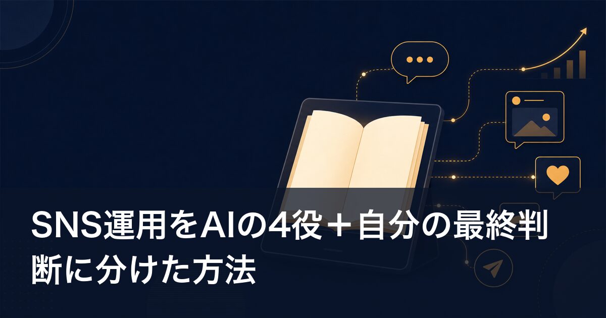SNS運用をAIの4役＋自分の最終判断に分けた方法