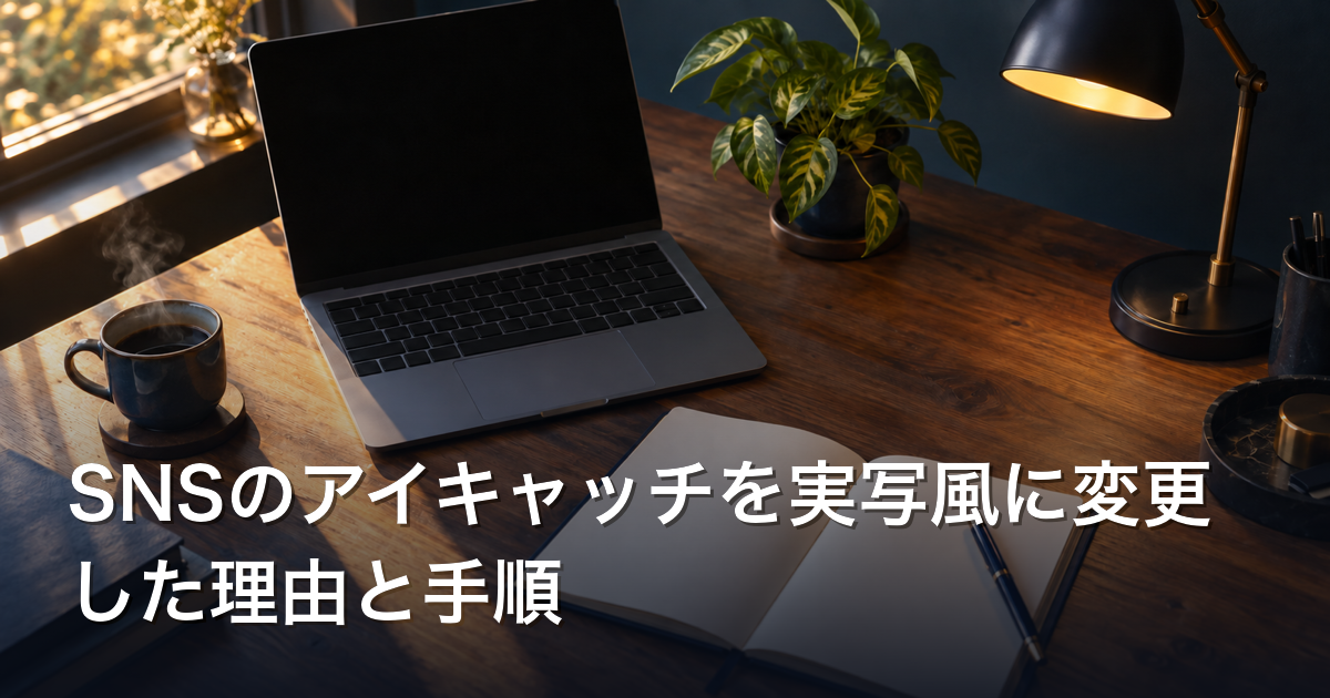 SNSのアイキャッチを実写風に変更した理由と手順