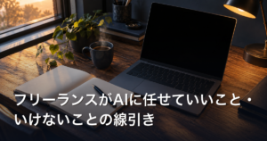 フリーランスがAIに任せていいこと・いけないことの線引き