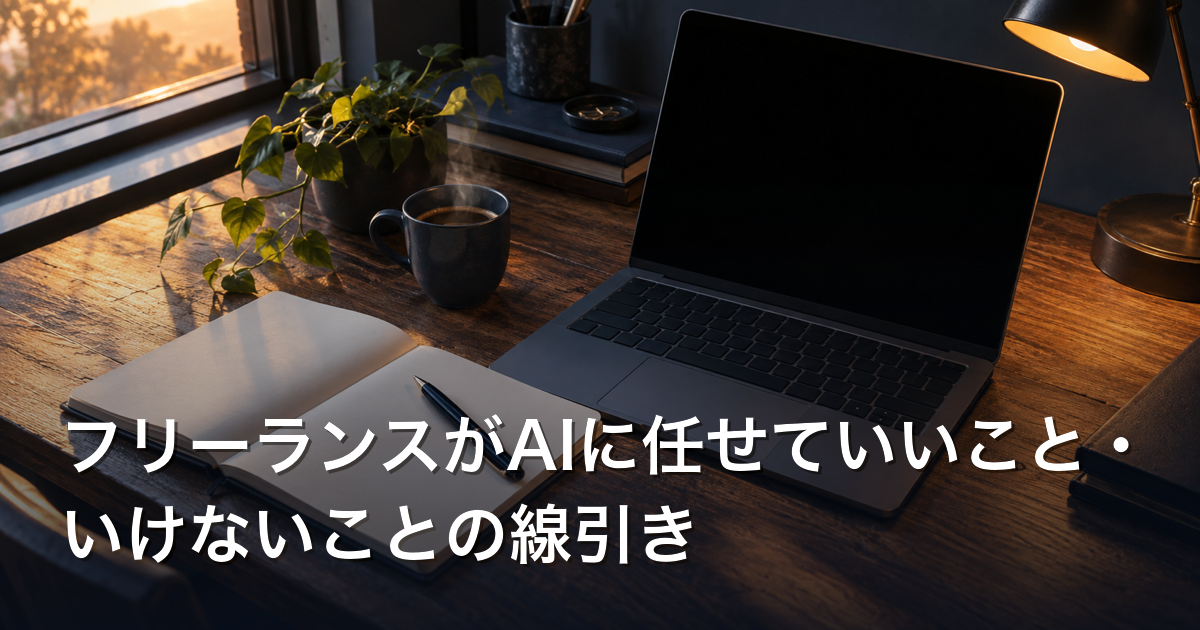 フリーランスがAIに任せていいこと・いけないことの線引き