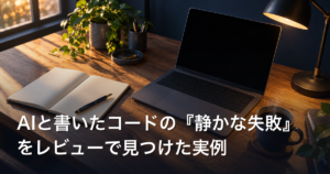AIと書いたコードの『静かな失敗』をレビューで見つけた実例