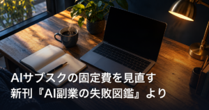 AIサブスクの固定費を見直す棚卸しの手順｜新刊『AI副業の失敗図鑑』より