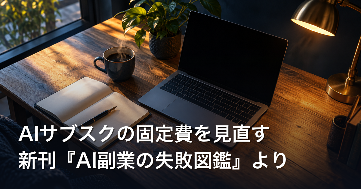 AIサブスクの固定費を見直す棚卸しの手順|新刊『AI副業の失敗図鑑』より
