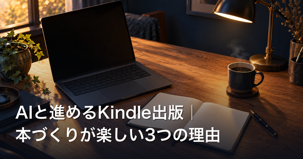 AIと進めるKindle出版|本づくりが楽しい3つの理由