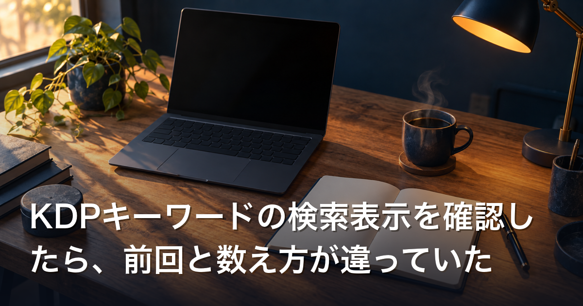 KDPキーワードの検索表示を確認したら、前回と数え方が違っていた